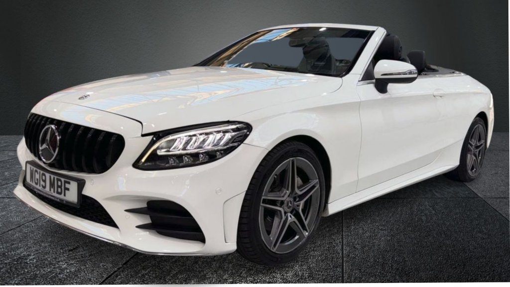 USED 2019 19 MERCEDES-BENZ C-CLASS 1.5 C200 MHEV AMG Line Cabriolet 2dr Petrol G-Tronic+ Euro 6 (s/s) (198 ps) APPLE CARPLAY+R/CAMERA+SAT NAV