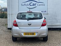 USED 2011 61 HYUNDAI I20 1.2 Comfort Hatchback 5dr Petrol Manual Euro 5 (77 bhp) www.suffolkcarcentre.co.uk - Located at Lowestoft