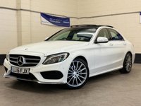 USED 2015 15 MERCEDES-BENZ C-CLASS 2.0 C200 AMG Line Premium Plus Panoramic Saloon 4 Door Petrol 7G-Tronic+ Euro 6 (s/s) (184 ps) 1 OWNER PLUS DEALER 10 SERVICES