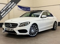 USED 2015 15 MERCEDES-BENZ C-CLASS 2.0 C200 AMG Line Premium Plus Panoramic Saloon 4 Door Petrol 7G-Tronic+ Euro 6 (s/s) (184 ps) 1 OWNER PLUS DEALER 10 SERVICES