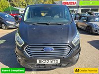 USED 2022 22 FORD TOURNEO CUSTOM 2.0 320 EcoBlue Titanium Minibus, 60,800 miles, 1 owner, Euro 6 ULEZ diesel, 9 seats, 6-speed, AC, parking sensors, alloys & more! +VAT @20% ***MANUAL***DIESEL***8 SEATS***