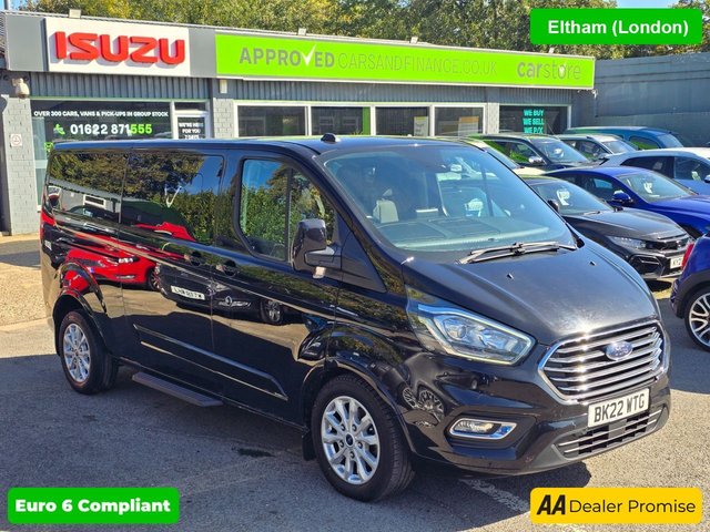 View our Ford Tourneo Custom 2.0 320 EcoBlue Titanium Minibus, 60,800 miles, 1 owner, Euro 6 ULEZ diesel, 9 seats, 6-speed, AC, parking sensors, alloys & more! +VAT @20%