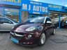 USED 2014 64 VAUXHALL ADAM 1.2 16v GLAM Hatchback 3dr Petrol Manual Euro 5 (70 ps) PURPLE FICTION with WHITE MY FIRE ROOF COLOUR