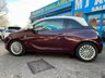 USED 2014 64 VAUXHALL ADAM 1.2 16v GLAM Hatchback 3dr Petrol Manual Euro 5 (70 ps) PURPLE FICTION with WHITE MY FIRE ROOF COLOUR