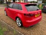 USED 2014 14 AUDI A3 1.4 TFSI S line Sportback 5dr Petrol Manual Euro 5 (s/s) (NAV) (122 ps) 