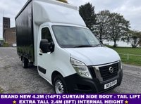 USED 2021 21 NISSAN NV400 2.3 dCi 3.5t LWB Curtainside Tail Lift L3 Euro 6, Low Miles,  A/C, 150ps Extra Tall 2.4m (8ft) Load Height