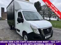 USED 2021 21 NISSAN NV400 2.3 dCi 3.5t LWB Curtainside Tail Lift L3 Euro 6, Low Miles,  A/C, 150ps Extra Tall 2.4m (8ft) Load Height