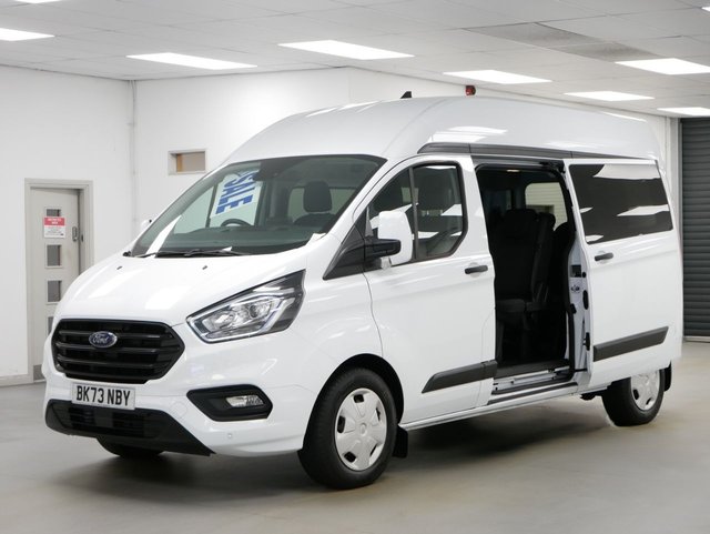 View our Ford Transit Custom 320 2.0 EBL 130 BHP L2 HIGH ROOF TREND AUTOMATIC 9 SEATER MINIBUS