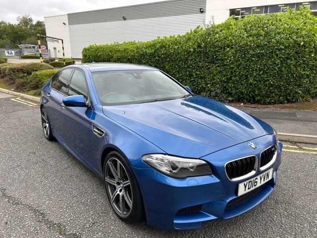 2016 16 BMW M5 4.4 V8 Competition Saloon 4dr Petrol DCT Euro 6 (s/s) (560 ps)-Factory Extras Worth &pound;8,280-2 Owner Car From New-Finished In Monte Carlo Blue Metallic-Black Extended Merino Leather Upholstery-Reverse Camera-Competition Package-Full Bmw Service History-Dual Climate Control-Mfsw-Cruise Control-Dab Radio-Bluetooth-Satnav-Last Of The F10 M5s.