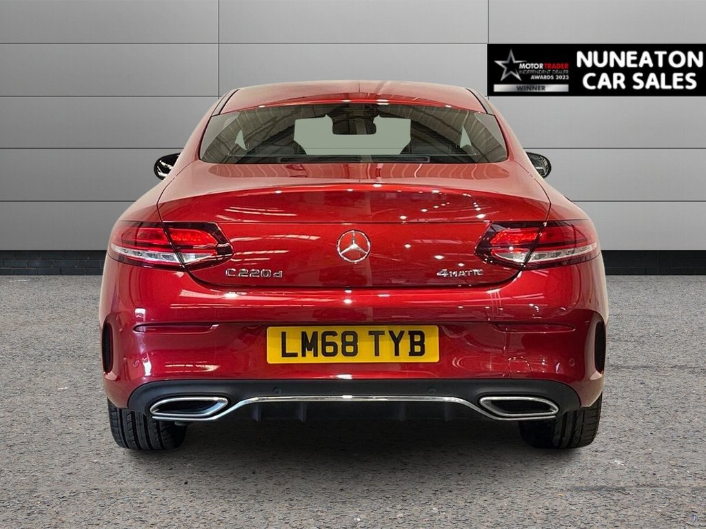USED 2018 68 MERCEDES-BENZ C-CLASS 2.0 C220d AMG Line (Premium) Coupe 2dr Diesel G-Tronic+ 4MATIC Euro 6 (s/s) (194 ps) NATIONWIDE DELIVERY AND COLLECT