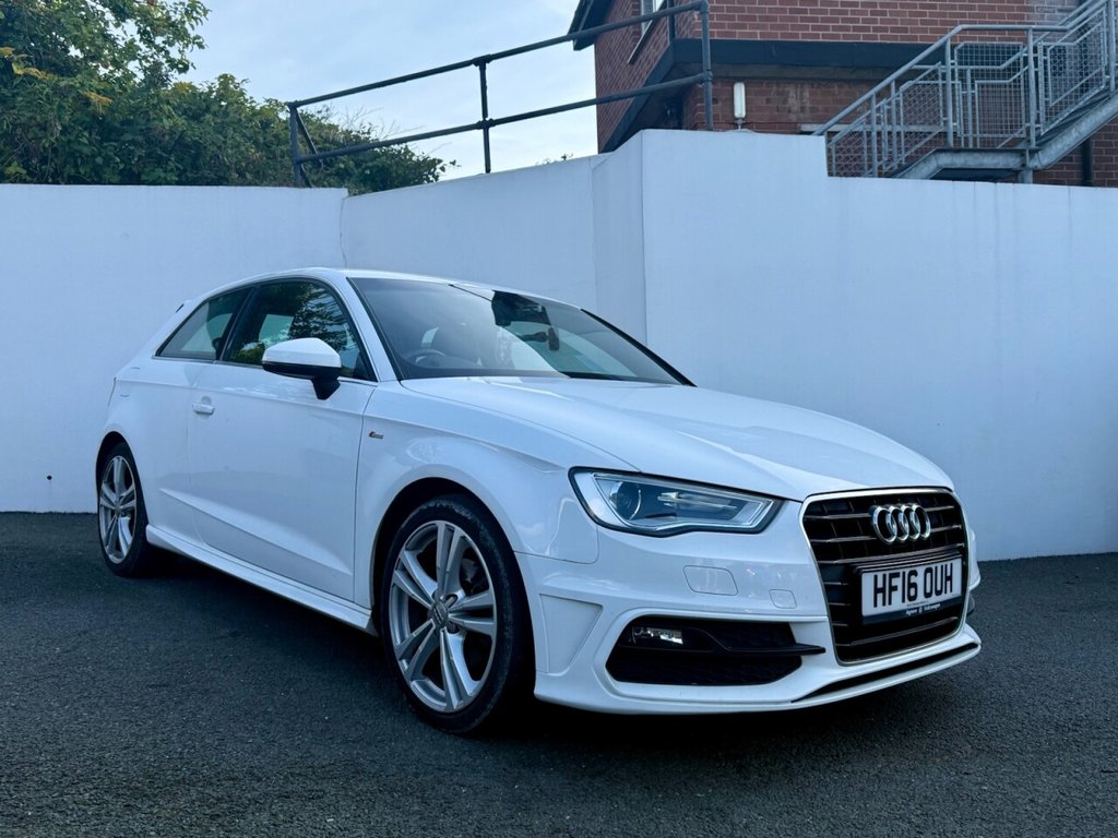 USED 2016 16 AUDI A3 1.6 TDI S line Hatchback 3dr Diesel Manual Euro 6 (s/s) (Nav) (110 ps) ONLY &pound;20 PER YEAR ROAD TAX