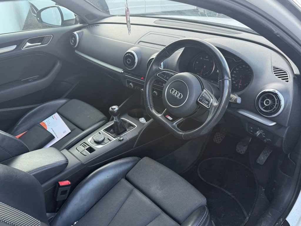 USED 2016 16 AUDI A3 1.6 TDI S line Hatchback 3dr Diesel Manual Euro 6 (s/s) (Nav) (110 ps) ONLY &pound;20 PER YEAR ROAD TAX