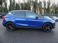 USED 2021 21 SEAT ARONA 1.0 TSI FR 5d 110 S/S 1 OWNER, FULL SERVICE HISTORY, SAT NAV, FULL LINK FOR APPLE CARPLAY / ANDROID AUTO, WIRELESS PHONE CHARGER, REAR PARKING SENSORS WITH DISPLAY, LED LIGHTS, AUTO LIGHTS & WIPERS, ELECTRIC FOLDING DOOR MIRRORS, CRUISE CONTROL & SPEED LIMITER, VOICE CONTROL, DAB RADIO, BLUETOOTH PHONE & MEDIA WITH VOICE CONTROL, MANUAL 6 SPEED GEARBOX, TINTED GLASS, BLACK CONTRAST ROOF, ROOF RAILS, 17 INCH ALLOY WHEELS, FRONT FOG LIGHTS, BLACK CLOTH INTERIOR, SPORT SEATS, LEATHER FLAT BOTTOM STEERING WHEEL