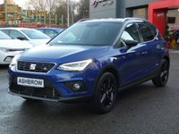 USED 2021 21 SEAT ARONA 1.0 TSI FR 5d 110 S/S 1 OWNER, FULL SERVICE HISTORY, SAT NAV, FULL LINK FOR APPLE CARPLAY / ANDROID AUTO, WIRELESS PHONE CHARGER, REAR PARKING SENSORS WITH DISPLAY, LED LIGHTS, AUTO LIGHTS & WIPERS, ELECTRIC FOLDING DOOR MIRRORS, CRUISE CONTROL & SPEED LIMITER, VOICE CONTROL, DAB RADIO, BLUETOOTH PHONE & MEDIA WITH VOICE CONTROL, MANUAL 6 SPEED GEARBOX, TINTED GLASS, BLACK CONTRAST ROOF, ROOF RAILS, 17 INCH ALLOY WHEELS, FRONT FOG LIGHTS, BLACK CLOTH INTERIOR, SPORT SEATS, LEATHER FLAT BOTTOM STEERING WHEEL