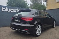 USED 2018 68 AUDI A3 1.5 TFSI CoD 35 S line Sportback 5dr Petrol S Tronic Euro 6 (s/s) (150 ps) Dual zone climate control A/C, Satellite navigation, Apple Car Play, Android Auto, Cruise control, Bluetooth, Voice control, USB input, Auto wipers, Dynamic drive modes, Auto dimming rearview mirror, Heated wingmirrors, DAB radio, LED daytime running lights, Rear sensors, Auto headlights, 18" Alloy wheels.
