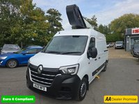 USED 2021 21 RENAULT TRUCKS MASTER 2.3 L-2  H-2 F/W/D KLUBB K26 CPL CHERRY PICKER, FULLY MAINTAINED AKINIRCON, DAB, BLUETOOTH, FULL INTERNAL FITTINGS PLEASE NOTE FINAL PRICE PLUS VAT @20% CHOICE O60 BOOM ROTATION, 1 BASKET CAP/OUTREACH  120KG  A FRAME STABILISERS, 36000 MILES F/S/H  cherry picker-cherry picker"""