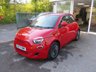 USED 2021 71 FIAT 500E 42kWh RED Hatchback 3dr Electric Automatic (118 ps) This low mileage example comes perfectly maintained with full service history (4 x service records) including a detailed inspection and service upon arrival to us. One owner. Sold with a new 12 month MOT. Balance of Fiat manufacturer high-voltage battery warranty until November 2029 or 100,000 miles (whichever comes first)*.