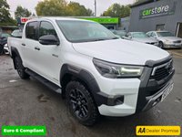 USED 2022 22 TOYOTA HI-LUX 2.8 D-4D Invincible X Double Cab, 85,000 miles, 1 owner, ULEZ Euro 6, Automatic, Air Conditioning, Sat Nav, Rear Camera, Final price +VAT @20%! This 2022 Toyota Hilux D-4D Invincible X presents a superb ownership proposition, having been meticulously maintained by just one owner from new. This robust Four Wheel Drive pickup is powered by an efficient 2.8 litre Euro 6 diesel engine, ensuring capable performance for any task. The Invincible X trim level comes equipped with a host of desirable features, including bright LED headlights for enhanced visibility, front and rear parking sensors, and a rear view camera to aid manoeuvring. Inside