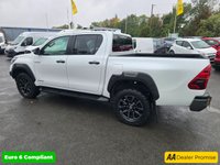 USED 2022 22 TOYOTA HI-LUX 2.8 D-4D Invincible X Double Cab, 85,000 miles, 1 owner, ULEZ Euro 6, Automatic, Air Conditioning, Sat Nav, Rear Camera, Final price +VAT @20%! This 2022 Toyota Hilux D-4D Invincible X presents a superb ownership proposition, having been meticulously maintained by just one owner from new. This robust Four Wheel Drive pickup is powered by an efficient 2.8 litre Euro 6 diesel engine, ensuring capable performance for any task. The Invincible X trim level comes equipped with a host of desirable features, including bright LED headlights for enhanced visibility, front and rear parking sensors, and a rear view camera to aid manoeuvring. Inside