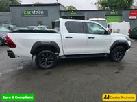 USED 2022 22 TOYOTA HI-LUX 2.8 D-4D Invincible X Double Cab, 85,000 miles, 1 owner, ULEZ Euro 6, Automatic, Air Conditioning, Sat Nav, Rear Camera, Final price +VAT @20%! This 2022 Toyota Hilux D-4D Invincible X presents a superb ownership proposition, having been meticulously maintained by just one owner from new. This robust Four Wheel Drive pickup is powered by an efficient 2.8 litre Euro 6 diesel engine, ensuring capable performance for any task. The Invincible X trim level comes equipped with a host of desirable features, including bright LED headlights for enhanced visibility, front and rear parking sensors, and a rear view camera to aid manoeuvring. Inside