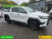 USED 2022 22 TOYOTA HI-LUX 2.8 D-4D Invincible X Double Cab, 85,000 miles, 1 owner, ULEZ Euro 6, Automatic, Air Conditioning, Sat Nav, Rear Camera, Final price +VAT @20%! This 2022 Toyota Hilux D-4D Invincible X presents a superb ownership proposition, having been meticulously maintained by just one owner from new. This robust Four Wheel Drive pickup is powered by an efficient 2.8 litre Euro 6 diesel engine, ensuring capable performance for any task. The Invincible X trim level comes equipped with a host of desirable features, including bright LED headlights for enhanced visibility, front and rear parking sensors, and a rear view camera to aid manoeuvring. Inside