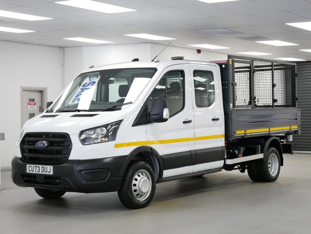 View our Ford Transit 470 RWD 2.0 EBL 170 BHP L3 LONG CREWCAB 7 SEATER CAGED TIPPER
