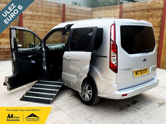 View our Ford Tourneo Connect 4 Seat Side Entry Auto Wheelchair Accessible Disabled Access Vehicle WAV