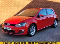 USED 2016 16 VOLKSWAGEN GOLF 1.4 TSI BlueMotion Tech Match Edition Hatchback 5dr Petrol DSG Euro 6 (s/s) (125 ps) 