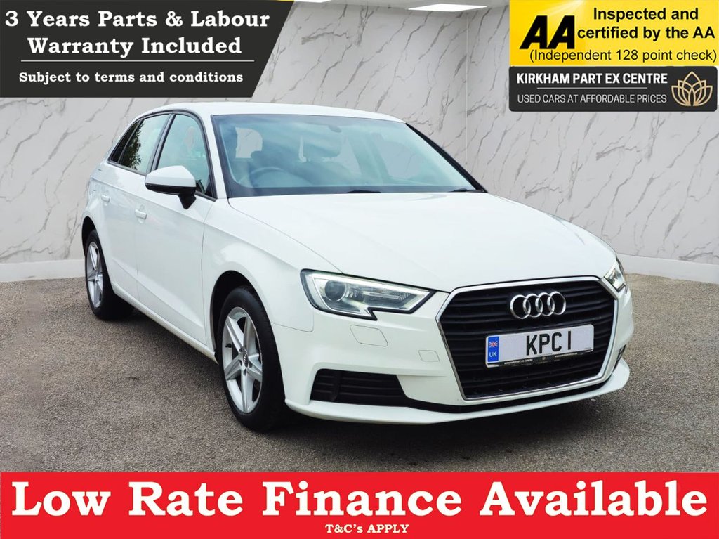 AUDI A3 1.0 TFSI 30 SE Technik Sportback 5dr Petrol Manual Euro 6 (s/s) (116 ps) NATIONWIDE PARTS & LABOUR WARRANTY INCLUDED + 12 MONTHS AA BREAKDOWN FREE