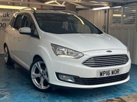 USED 2016 16 FORD GRAND C-MAX 1.5 TDCi Titanium MPV 5dr Diesel Manual Euro 6 (s/s) (120 ps)+7 SEATS+TOW BAR+CRUISE+SENSORS+NAV 2 KEYS+&pound;35 ROAD TAX+HISTORY+7 SEATS+TOW BAR+CRUISE+SENSORS+NAV+CAMERA+ALLOYS+AIRCON+HPI CLEAR