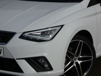 USED 2023 72 SEAT IBIZA 1.0 TSI FR Edition 5d 110 S/S 1 OWNER, KEYLESS START, FULL LINK APPLE CARPLAY / ANDROID AUTO GIVES YOU SAT NAV, WIRELESS PHONE CHARGER, REAR PARKING SENSORS WITH DISPLAY, LED LIGHTS, AUTO LIGHTS, CRUISE CONTROL & SPEED LIMITER, VOICE CONTROL, DAB RADIO, BLUETOOTH, VOICE CONTROL, MANUAL 6 SPEED GEARBOX, TINTED GLASS, 18 INCH DIAMOND CUT ALLOY WHEELS, FRONT FOG LIGHTS, LEATHER FLAT BOTTOM MULTIFUNCTION STEERING WHEEL, USB C, CLIMATE CONTROL, DRIVE SELECT, ADJUSTABLE BACKGROUND LIGHTING, LANE ASSIST, ISO FIX, SERVICE HISTORY