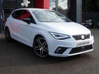 USED 2023 72 SEAT IBIZA 1.0 TSI FR Edition 5d 110 S/S 1 OWNER, KEYLESS START, FULL LINK APPLE CARPLAY / ANDROID AUTO GIVES YOU SAT NAV, WIRELESS PHONE CHARGER, REAR PARKING SENSORS WITH DISPLAY, LED LIGHTS, AUTO LIGHTS, CRUISE CONTROL & SPEED LIMITER, VOICE CONTROL, DAB RADIO, BLUETOOTH, VOICE CONTROL, MANUAL 6 SPEED GEARBOX, TINTED GLASS, 18 INCH DIAMOND CUT ALLOY WHEELS, FRONT FOG LIGHTS, LEATHER FLAT BOTTOM MULTIFUNCTION STEERING WHEEL, USB C, CLIMATE CONTROL, DRIVE SELECT, ADJUSTABLE BACKGROUND LIGHTING, LANE ASSIST, ISO FIX, SERVICE HISTORY