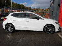 USED 2023 72 SEAT IBIZA 1.0 TSI FR Edition 5d 110 S/S 1 OWNER, KEYLESS START, FULL LINK APPLE CARPLAY / ANDROID AUTO GIVES YOU SAT NAV, WIRELESS PHONE CHARGER, REAR PARKING SENSORS WITH DISPLAY, LED LIGHTS, AUTO LIGHTS, CRUISE CONTROL & SPEED LIMITER, VOICE CONTROL, DAB RADIO, BLUETOOTH, VOICE CONTROL, MANUAL 6 SPEED GEARBOX, TINTED GLASS, 18 INCH DIAMOND CUT ALLOY WHEELS, FRONT FOG LIGHTS, LEATHER FLAT BOTTOM MULTIFUNCTION STEERING WHEEL, USB C, CLIMATE CONTROL, DRIVE SELECT, ADJUSTABLE BACKGROUND LIGHTING, LANE ASSIST, ISO FIX, SERVICE HISTORY