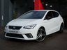 USED 2023 72 SEAT IBIZA 1.0 TSI FR Edition 5d 110 S/S 1 OWNER, KEYLESS START, FULL LINK APPLE CARPLAY / ANDROID AUTO GIVES YOU SAT NAV, WIRELESS PHONE CHARGER, REAR PARKING SENSORS WITH DISPLAY, LED LIGHTS, AUTO LIGHTS, CRUISE CONTROL & SPEED LIMITER, VOICE CONTROL, DAB RADIO, BLUETOOTH, VOICE CONTROL, MANUAL 6 SPEED GEARBOX, TINTED GLASS, 18 INCH DIAMOND CUT ALLOY WHEELS, FRONT FOG LIGHTS, LEATHER FLAT BOTTOM MULTIFUNCTION STEERING WHEEL, USB C, CLIMATE CONTROL, DRIVE SELECT, ADJUSTABLE BACKGROUND LIGHTING, LANE ASSIST, ISO FIX, SERVICE HISTORY