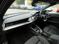 USED 2022 72 AUDI A3 Sportback 1.4 TFSIe 40 S line 5d Plug-in Hybrid S Tronic 13kWh 204 S/S 1 OWNER, FULL SERVICE HISTORY, SAT NAV , VIRTUAL COCKPIT (DIGITAL DASH), FULL BLACK LEATHER UPHOLSTERY, WIRELESS APPLE CARPLAY / ANDROID AUTO (SMART PHONE INTERFACE), REAR PARKING SENSORS, DAB RADIO, BLUETOOTH PHONE & MUSIC, 2x USB C PORTS, PRIVACY GLASS, S TRONIC AUTOMATIC, 18 INCH ALLOYS, POWER FOLDING MIRRORS, LEATHER TIPTRONIC MULTIFUNCTION STEERING WHEEL, CRUISE CONTROL & SPEED LIMITER, RAIN & LIGHT SENSORS, KEYLESS START, VOICE CONTROL, DRIVE SELECT, CLIMATE CONTROL, LANE DEPARTURE WARNING
