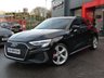 USED 2022 72 AUDI A3 Sportback 1.4 TFSIe 40 S line 5d Plug-in Hybrid S Tronic 13kWh 204 S/S 1 OWNER, FULL SERVICE HISTORY, SAT NAV , VIRTUAL COCKPIT (DIGITAL DASH), FULL BLACK LEATHER UPHOLSTERY, WIRELESS APPLE CARPLAY / ANDROID AUTO (SMART PHONE INTERFACE), REAR PARKING SENSORS, DAB RADIO, BLUETOOTH PHONE & MUSIC, 2x USB C PORTS, PRIVACY GLASS, S TRONIC AUTOMATIC, 18 INCH ALLOYS, POWER FOLDING MIRRORS, LEATHER TIPTRONIC MULTIFUNCTION STEERING WHEEL, CRUISE CONTROL & SPEED LIMITER, RAIN & LIGHT SENSORS, KEYLESS START, VOICE CONTROL, DRIVE SELECT, CLIMATE CONTROL, LANE DEPARTURE WARNING