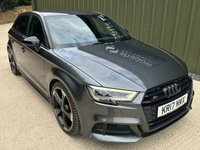 USED 2017 17 AUDI S3 2.0 TFSI Black Edition Sportback 5dr Petrol S Tronic quattro Euro 6 (s/s) (310 ps) 