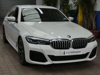 USED 2022 72 BMW 5 SERIES 2.0 520d MHT M Sport Saloon 4dr Diesel Hybrid Steptronic Euro 6 (s/s) (190 ps) SAT NAV LEATHER HEATED SEATS CRUISE CONTROL REAR VIEW CAMERA PARKING SENSORS 1 OWNER EXCELLENT SERVICE HISTORY WARRANTY