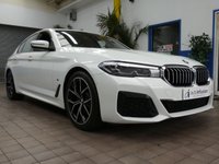 USED 2022 72 BMW 5 SERIES 2.0 520d MHT M Sport Saloon 4dr Diesel Hybrid Steptronic Euro 6 (s/s) (190 ps) SAT NAV LEATHER HEATED SEATS CRUISE CONTROL REAR VIEW CAMERA PARKING SENSORS 1 OWNER EXCELLENT SERVICE HISTORY WARRANTY