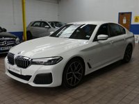 USED 2022 72 BMW 5 SERIES 2.0 520d MHT M Sport Saloon 4dr Diesel Hybrid Steptronic Euro 6 (s/s) (190 ps) SAT NAV LEATHER HEATED SEATS CRUISE CONTROL REAR VIEW CAMERA PARKING SENSORS 1 OWNER EXCELLENT SERVICE HISTORY WARRANTY