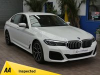 USED 2022 72 BMW 5 SERIES 2.0 520d MHT M Sport Saloon 4dr Diesel Hybrid Steptronic Euro 6 (s/s) (190 ps) SAT NAV LEATHER HEATED SEATS CRUISE CONTROL REAR VIEW CAMERA PARKING SENSORS 1 OWNER EXCELLENT SERVICE HISTORY WARRANTY