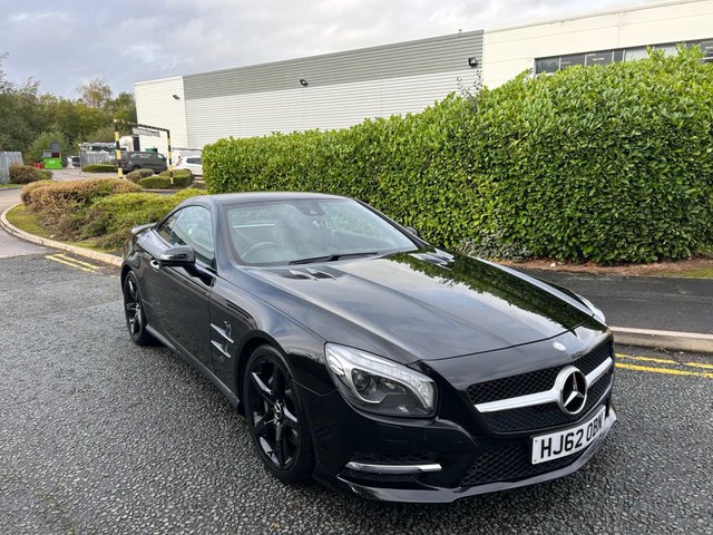 2012 62 Mercedes-Benz Sl 4.7 SL500 V8 BlueEfficiency Convertible 2dr Petrol G-Tronic Euro 5 (s/s) (435 ps)-Factory Extras Worth &pound;6,560-2 Owner Car From New-Last Keeper Since Feb 2015-Finished In Obsidian Black Metallic-Heated Ebony Nappa Leather Upholstery-Glass Panoramic Roof-Electric Wind Deflector-Gloss Black Alloy Wheels-Dual Climate Control-Mfsw-Cruise Control-Dab Radio-Bluetooth-Satnav-Air Scarf-Rear View Camera-Active Parking Assist-Sports Suspension-Ambient Lighting Function For Roof-Amg Styling-Harman Kardon-Magic Vision Control-Ambient Lighting-Lumbar Support-Full Fat Sl500 With Top Specification.