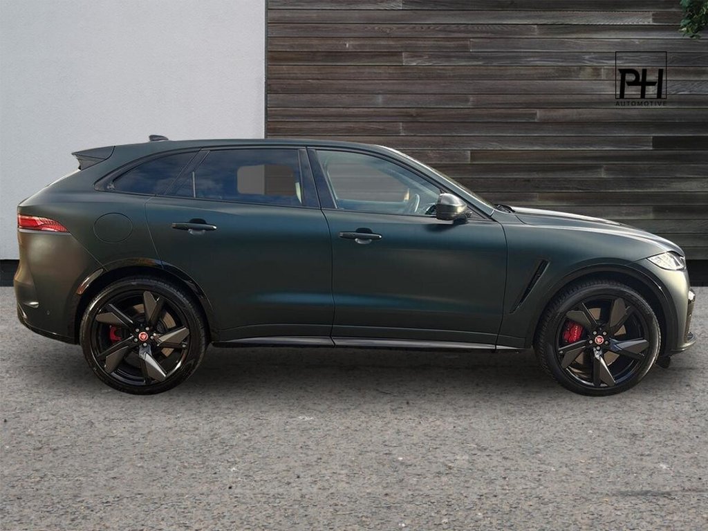 USED 2022 F JAGUAR F-PACE 5.0 P550 V8 SVR SUV 5dr Petrol Quickshift AWD Euro 6 (s/s) (550 ps) BRITISH RACING GREEN|HEAD UP DISPLAY