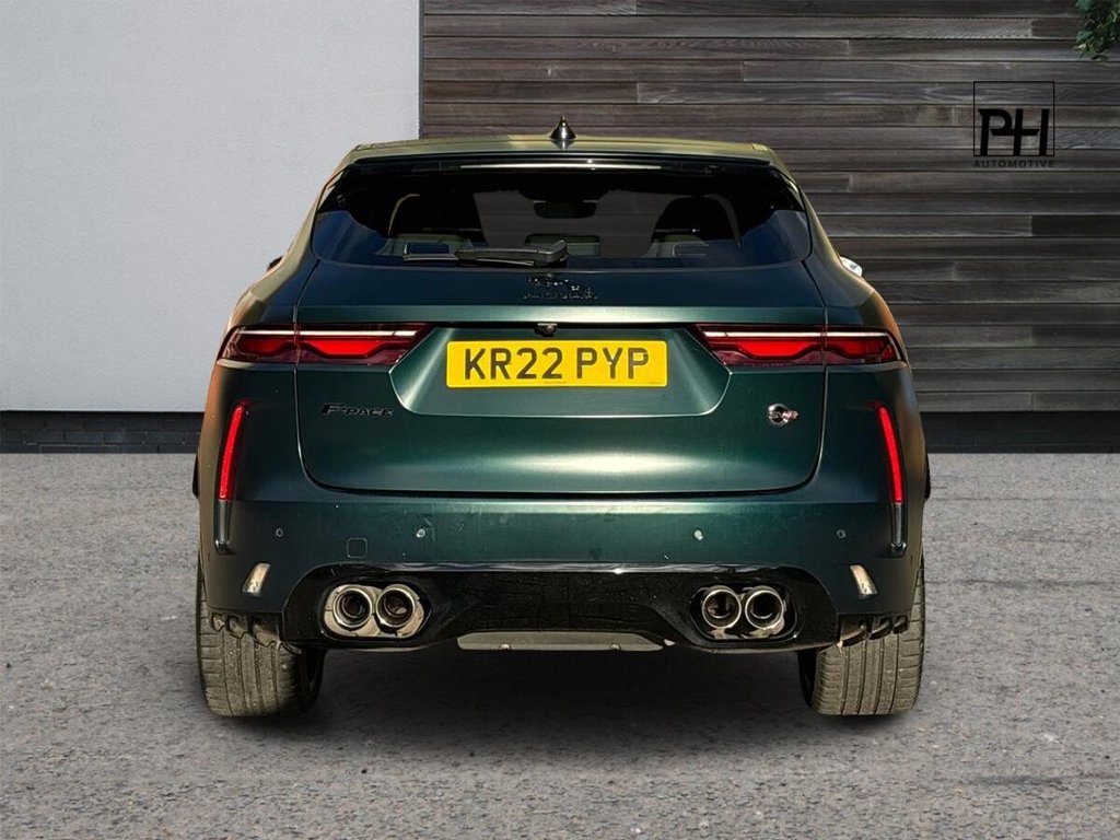 USED 2022 F JAGUAR F-PACE 5.0 P550 V8 SVR SUV 5dr Petrol Quickshift AWD Euro 6 (s/s) (550 ps) BRITISH RACING GREEN|HEAD UP DISPLAY