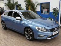 USED 2013 63 VOLVO V60 2.0 D4 R-Design Lux Nav Estate 5dr Diesel Manual Euro 5 (s/s) (163 ps) &pound;35 ROAD TAX SAT NAV HEATED SEATS PART LEATHER INTERIOR CRUISE CONTROL PARKING SENSORS 3 OWNERS SERVICE HISTORY