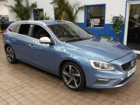 USED 2013 63 VOLVO V60 2.0 D4 R-Design Lux Nav Estate 5dr Diesel Manual Euro 5 (s/s) (163 ps) &pound;35 ROAD TAX SAT NAV HEATED SEATS PART LEATHER INTERIOR CRUISE CONTROL PARKING SENSORS 3 OWNERS SERVICE HISTORY