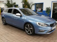 USED 2013 63 VOLVO V60 2.0 D4 R-Design Lux Nav Estate 5dr Diesel Manual Euro 5 (s/s) (163 ps) &pound;35 ROAD TAX SAT NAV HEATED SEATS PART LEATHER INTERIOR CRUISE CONTROL PARKING SENSORS 3 OWNERS SERVICE HISTORY