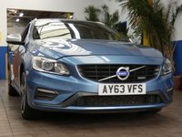 USED 2013 63 VOLVO V60 2.0 D4 R-Design Lux Nav Estate 5dr Diesel Manual Euro 5 (s/s) (163 ps) &pound;35 ROAD TAX SAT NAV HEATED SEATS PART LEATHER INTERIOR CRUISE CONTROL PARKING SENSORS 3 OWNERS SERVICE HISTORY