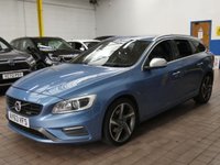 USED 2013 63 VOLVO V60 2.0 D4 R-Design Lux Nav Estate 5dr Diesel Manual Euro 5 (s/s) (163 ps) &pound;35 ROAD TAX SAT NAV HEATED SEATS PART LEATHER INTERIOR CRUISE CONTROL PARKING SENSORS 3 OWNERS SERVICE HISTORY