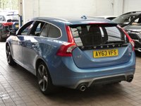 USED 2013 63 VOLVO V60 2.0 D4 R-Design Lux Nav Estate 5dr Diesel Manual Euro 5 (s/s) (163 ps) &pound;35 ROAD TAX SAT NAV HEATED SEATS PART LEATHER INTERIOR CRUISE CONTROL PARKING SENSORS 3 OWNERS SERVICE HISTORY